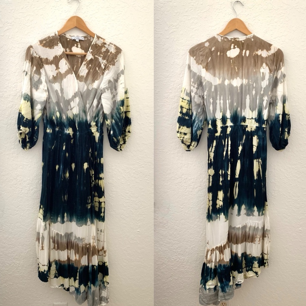 YFB Tie Dye Island Faux Wrap Maxi Dress - Picture 5 of 11